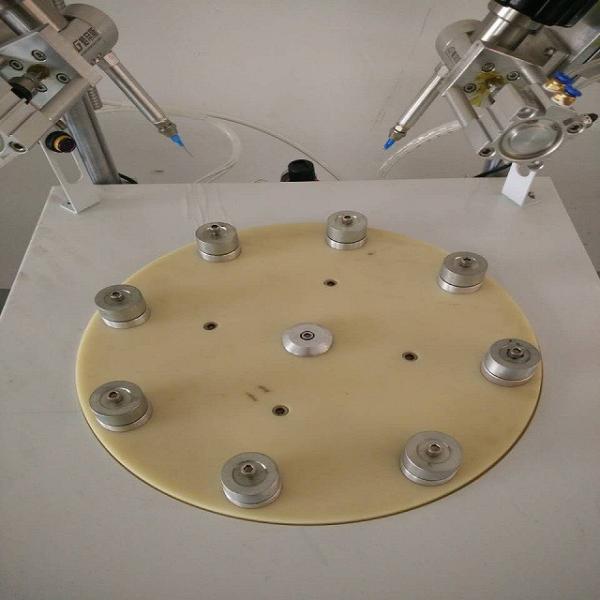 Floor Stand Automatic Glue Dispenser Round Glue Dispensing System 200W For LED Bulb