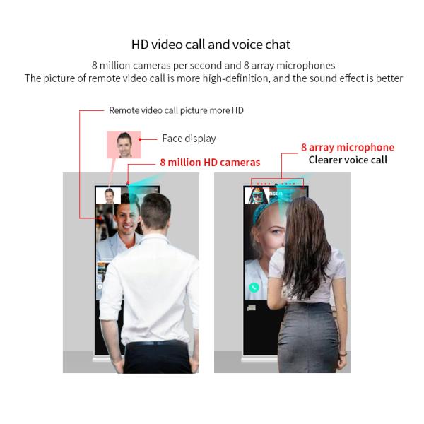 450cd/M2 FHD 55" Interactive Touch Screen Kiosk With 8MP Camera