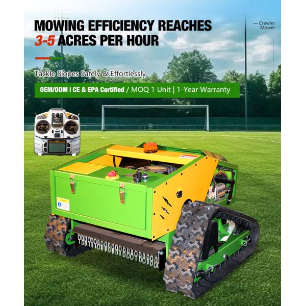 Remote Controlled Powerful Robotic Lawn Mower 500mm Cutting Width Self Propelled Low Noise