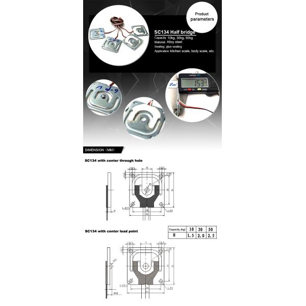 Flat and Thin Micro Load Cell 50kg Weight Scale Sensor for Precise Body Weight Measurements