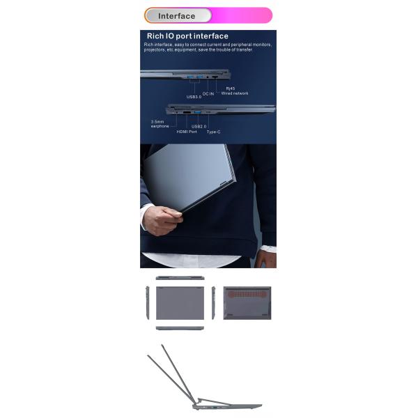 OEM Dual Screen Laptop , Business Laptop Computers With 16 Inch 14 Inch Touch Screen