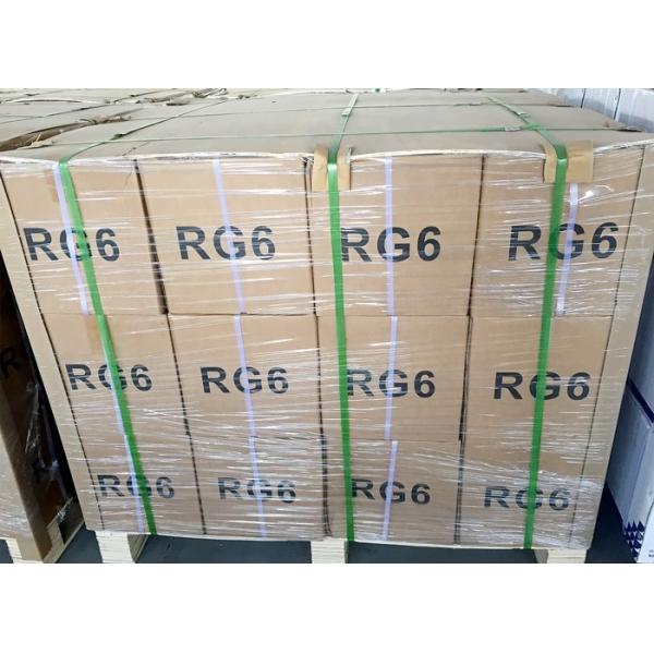 RG6-M 75 Ohm Self Supporting Cable , CATV Coaxial Cable 75 Ohm With Galvanized Steel Messenger