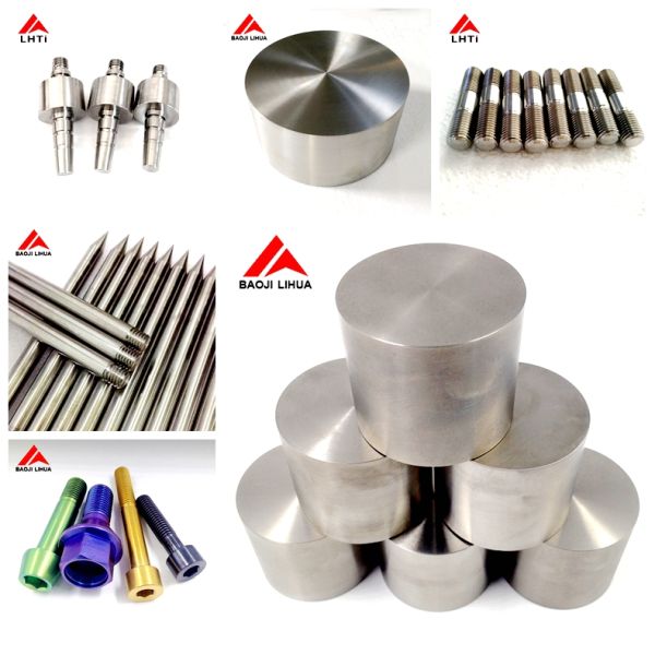 Pickling Titanium Square Bar Round Shape Gr2 Gr5 Material Dia 35mm 50mm