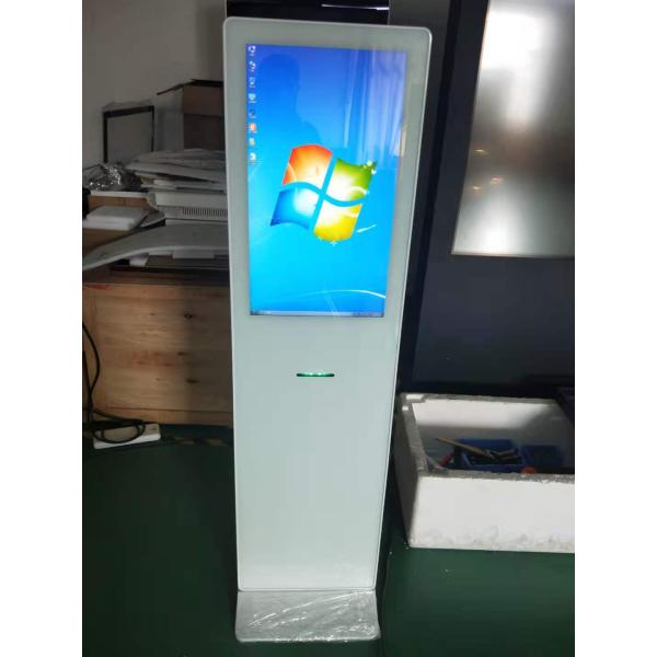 Black color 32 inch touch screen kiosk with 10 points touch 400cd/m2 With Printer