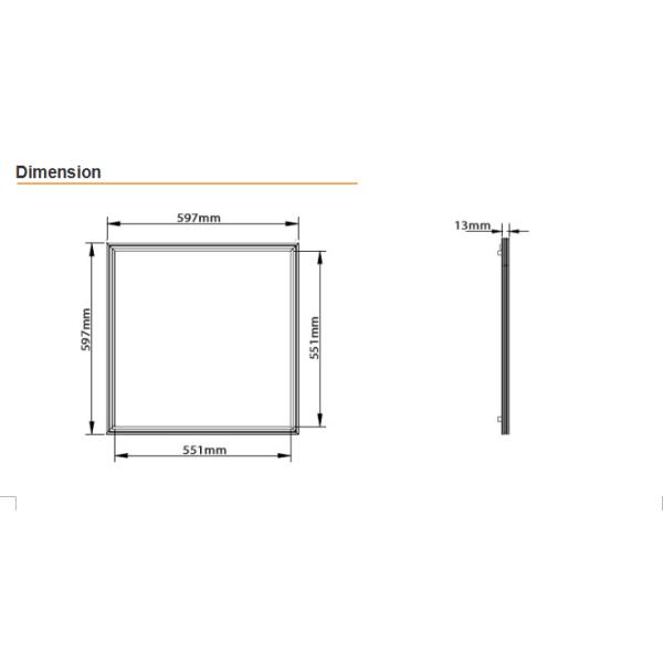 Warehouse Lighting Cool White Surface Mounted Led Panel Light IP50 Alu + PMMA