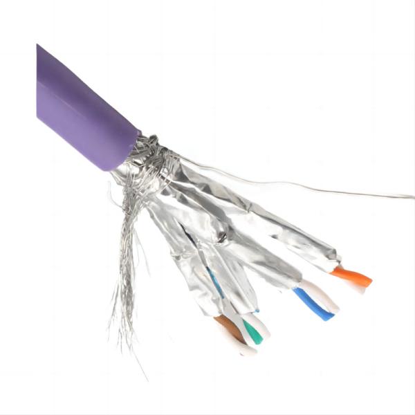 Cat 7 Ethernet shielded cable with LSZH Sheath Material, 10Gbps transmission Speed