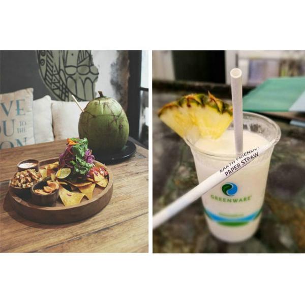 Colorful Degradable Straw Paper For Drinking Coconut Juice