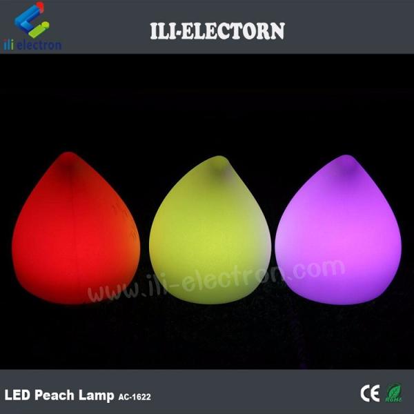 colorful peach shape plastic Mini modern table lamp