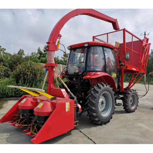 Double Rows Tractor Mounted Silage Forage Harvester Machine Corn Stalk Napier Grass Alfalfa Combine Silage Harvester