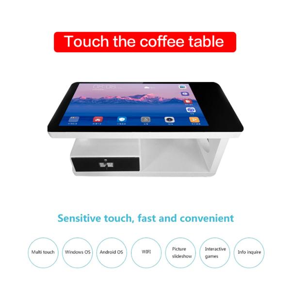 55'' Advertising Lcd Drawer Screen Interactive Touch Screen Smart Coffee Tables Game Table For Family