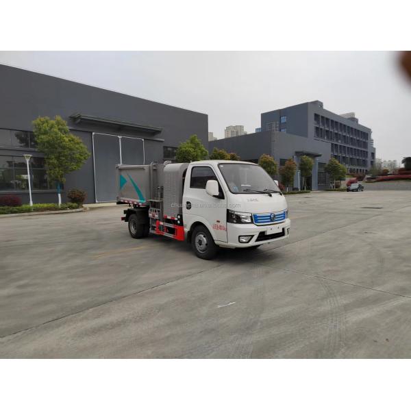 Electric waste truck side view