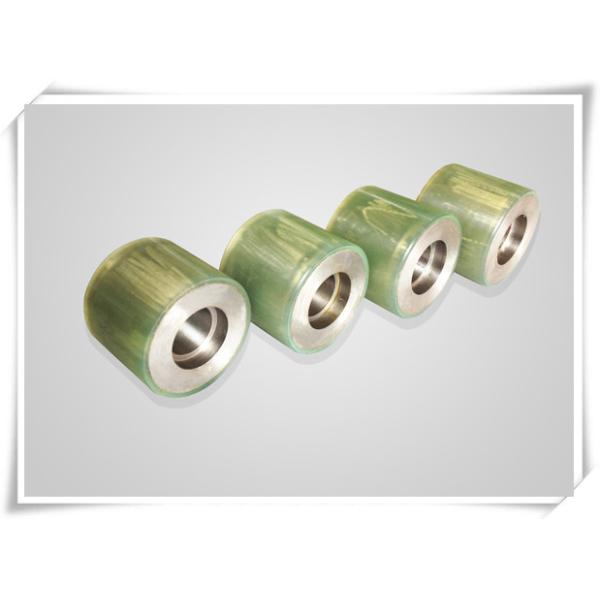 Bisque Polyurethane Wheels Coating with Iron Core , Oil Resistant