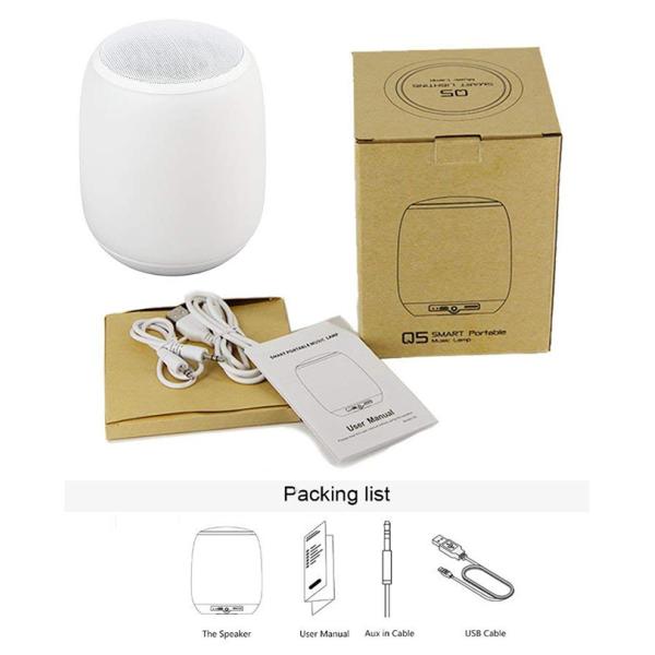 Smart Touch LED Bluetooth Speaker , Mini Usb Bluetooth Speaker For Mobile Phone