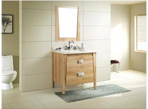 China Classical marble countertop bathroom vanity , bathroom single sink vanity optional Waste drain on sale