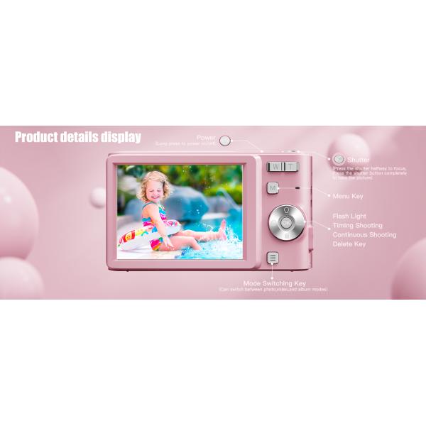 Shockproof Compact Digital Camera Autofocus 50MP 16X For Beginner Photography