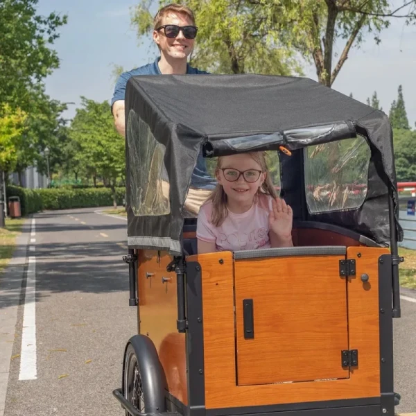 Customizable Electric Cargo Bike with Versatile Accessory Options