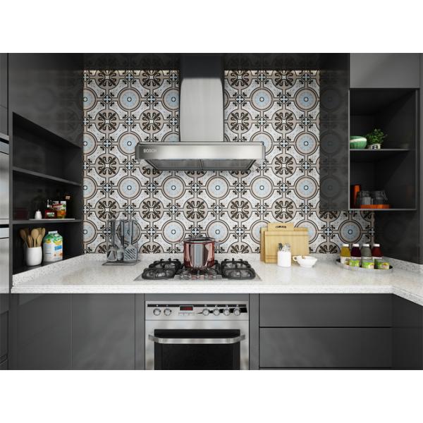 Beige and Blue Antibacterial Ceramic Rustic Tile 200x200mm