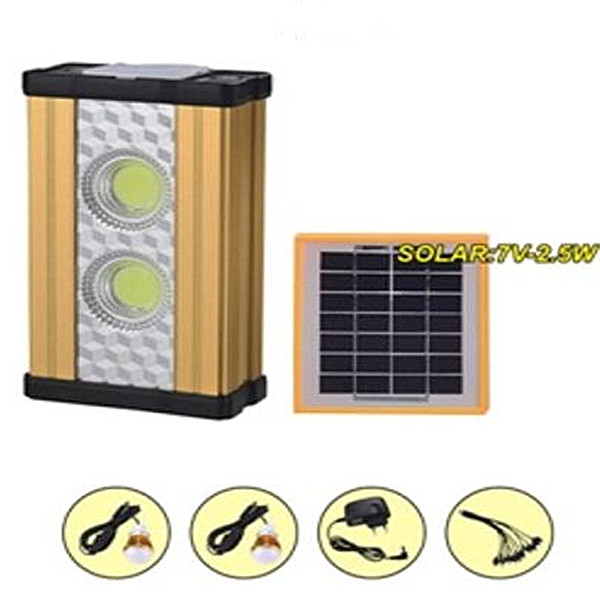 Solar Led Light with Battery & Multi-function USB Connectors for Emergency Lighting