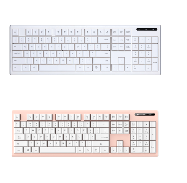 HIPS Wired/Wireless Office Keyboard (Screen Print / Carbon-Silver Membrane)