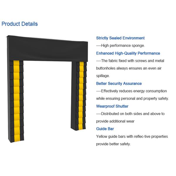Customized Color Adjustable Loading System Dock Door Shelter With Low Maintenance Factory Direct Sale Foam Loading
