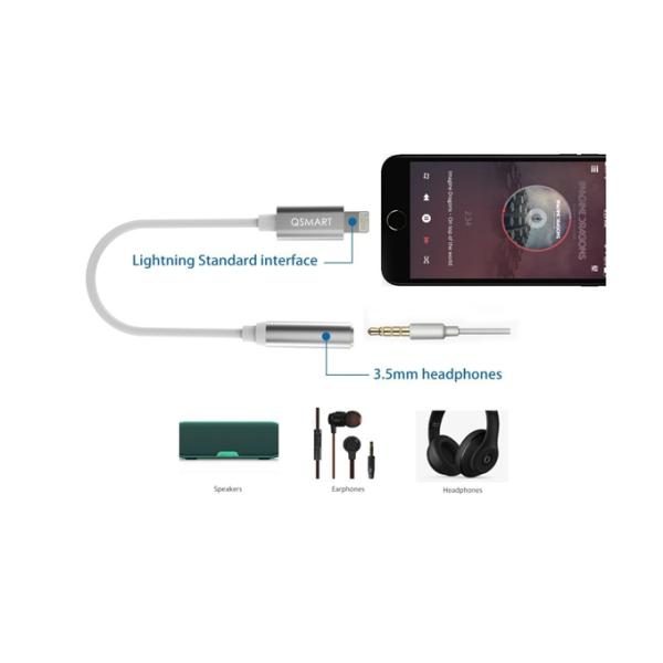 QS 35LT002, Lightning to 3.5 mm Headphone Jack Adapter