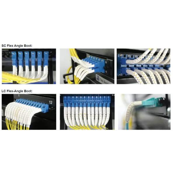 LC Flex Angle Boot FFiber Optical Patch Cord LC/UPC To LC/APC Single Mode Simplex 3.0mm LSZH
