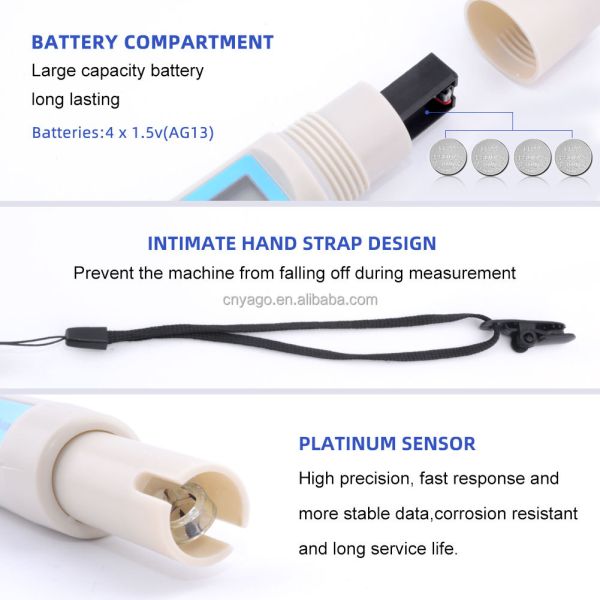 Waterproof Digital Salinity Meter with 0~199.9ppt Measurement Range and 0~50℃ Temperature Compensation