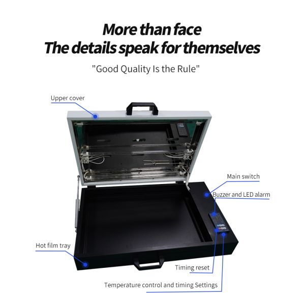 KECAI A3 DTF Curing Oven With Digital Temperature Control Intelligent Timer Alarm for Heat Transfer PET Film Sheets CE