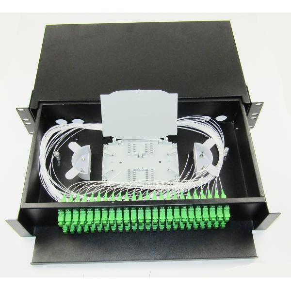 19'' Standard Structure terminal box SC adapter drawer type Fiber Optic Patch panel black color
