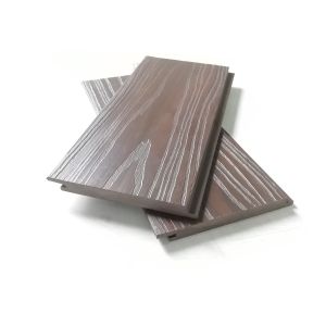 Robust Waterproof WPC Partition Panels Wall Cladding Brushed Sanded Surface