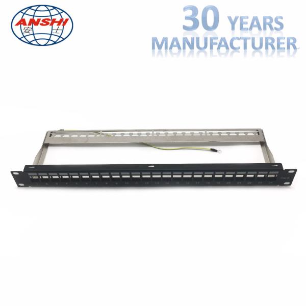 Unloaded Blank Rack Mount Patch Panel STP Shielded Network Patch Panel Modular Type