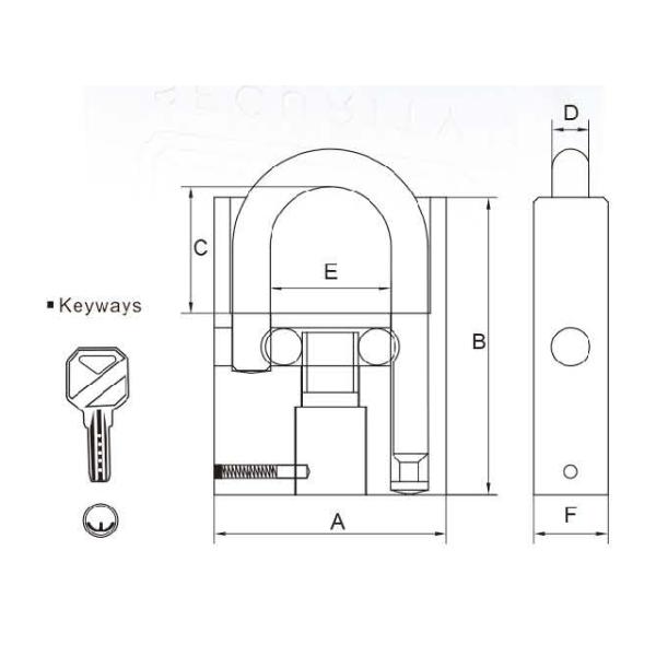 High Security Padlock Chrome Plated Shackle Protected Atom Padlock Customized Logo Accepted Type Padlock