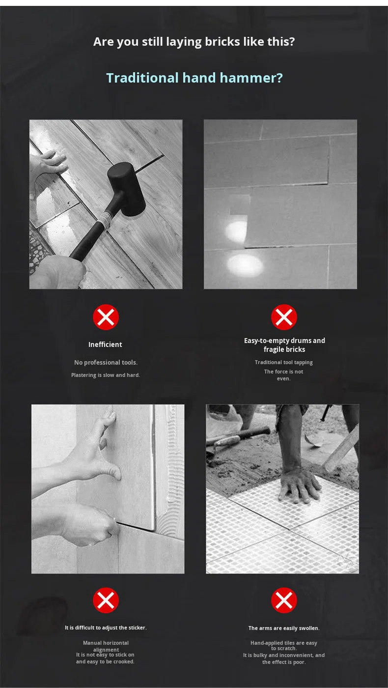Industrial Electric Vibrator Paving Tool for Tile Leveling Installation Efficient Laying
