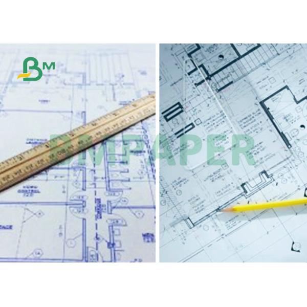 2'' Core 80GSM Single Side Blueprinting Paper 508mm Width For CAD Drawing