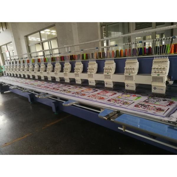 Computerized Operation Flat Embroidery Machine 18 Heads 9 Colors