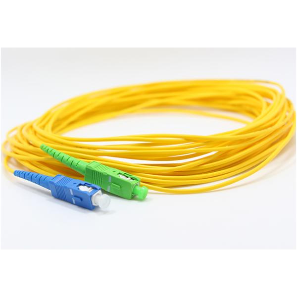 Customized Length SC APC to SC APC Simplex OS2 Single Mode LSZH 2.0mm Fiber Optic Patch Cable