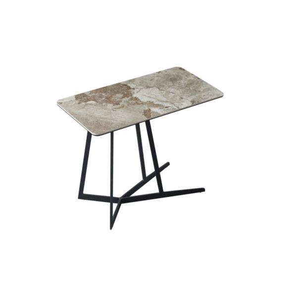 Sculpted Edge Nordic Style Rectangle Coffee Table 550mm Height Modern Marble