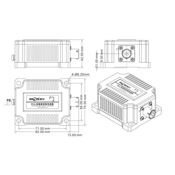 PCA826 IP67 Wind Turbine Tilt Vibration Displacement Sensor