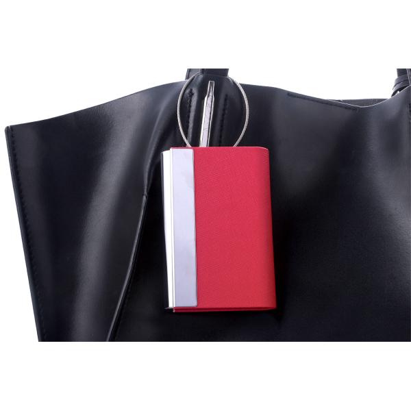 Slim Metal Name Card Holder With Snap Closure