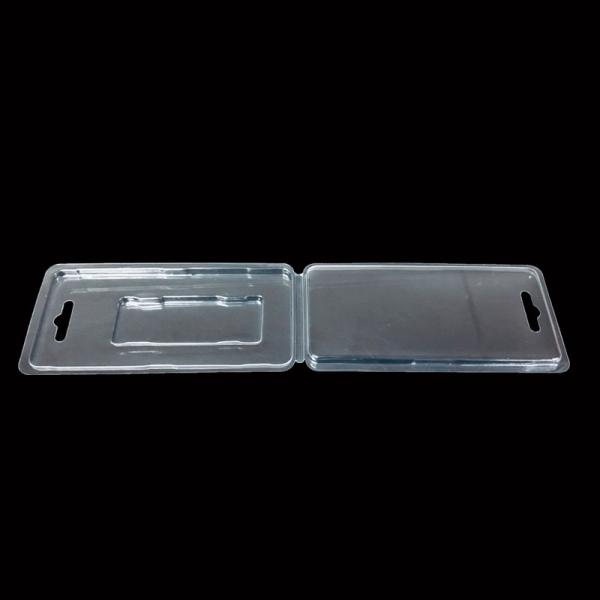 Clear PET Hinged Plastic Packaging Clamshell Blister for False Nails ISO9001 Approved