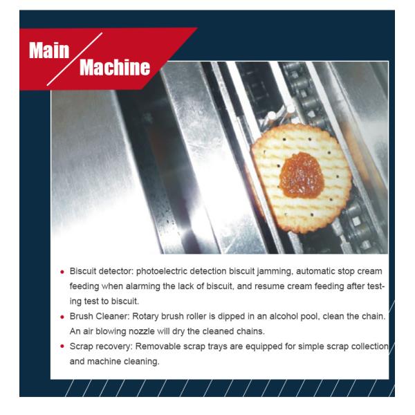 Cracker Sandwich Biscuit Manufacturing Machine , Automatic Cookie Making Machine High Quality