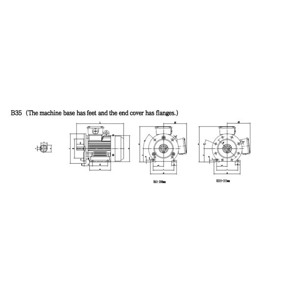 YE3 Series 8 Pole 3 Phase Induction Motor Three Phase Asynchronous Motor