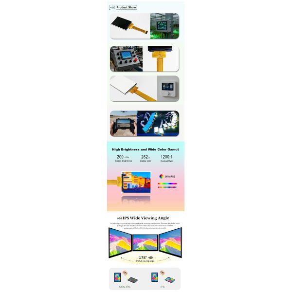 Polcd 2.8 Inch TFT Display 240x320 IPS Screen High Contrast 1200:1 TFT Panel LCD Module