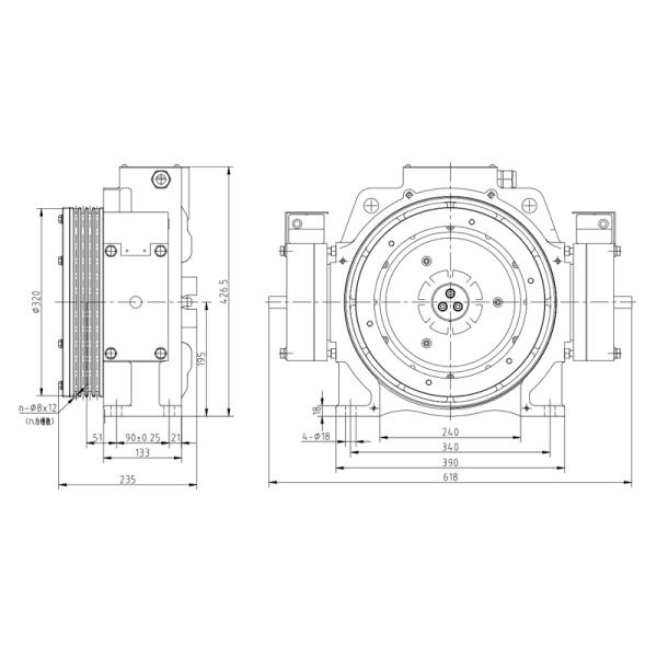 Speed 1.75m/S Gearless Traction Motor For Passenger Elevator