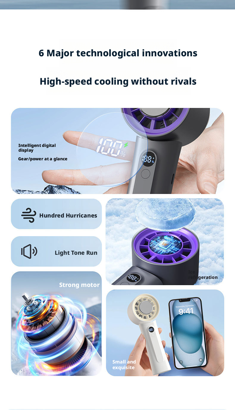 Customized Spray High Speed Tool Mini Conditioner Display Cooler Portable Rechargeable Household Fans & Cooling