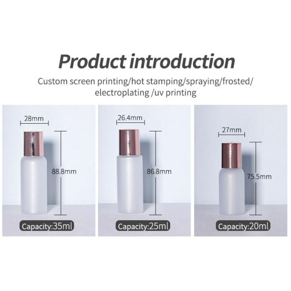 Customized 20ml Plastic Cosmetic Bottles Empty toner Bottle With Electroplate cap
