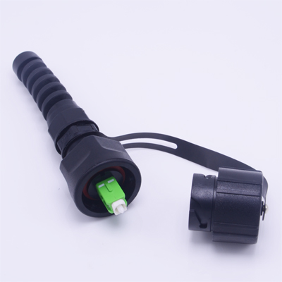 Black SC/APC Single Mode Single Fiber Optical Patch Cable 7.0mm LSZH PE PVC
