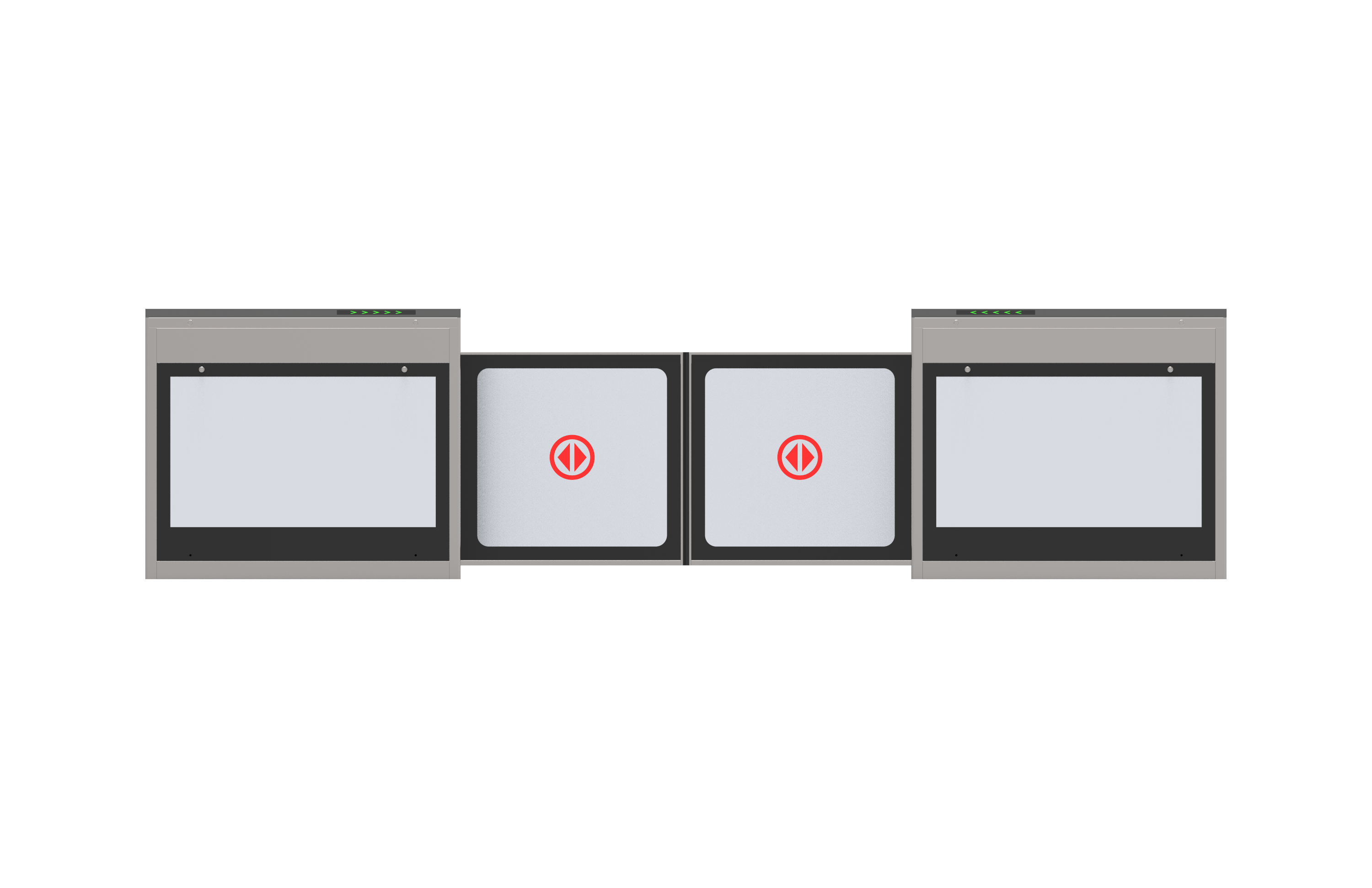Safety Barrier Gate System Half Height PSD Platform Light Rail Station Access Control Unit