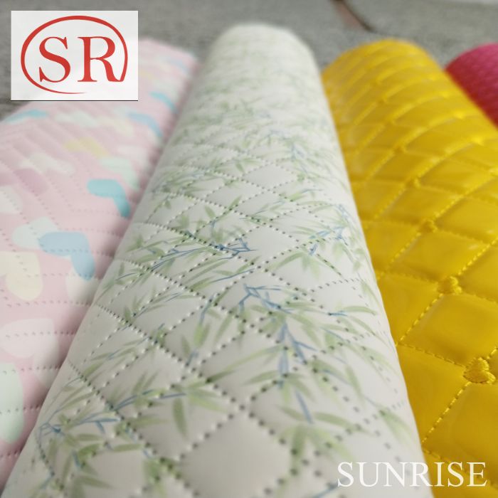 Suede Microfiber Cuero Nappa Embossed Pattern Stretch Waterproof PU Leather Fabric for Car Seat Handbags Garments Outdoor Use