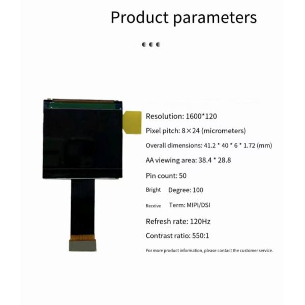 1.89 Inch Amoled Display Module 1600*1200 With Medical Grade Certification